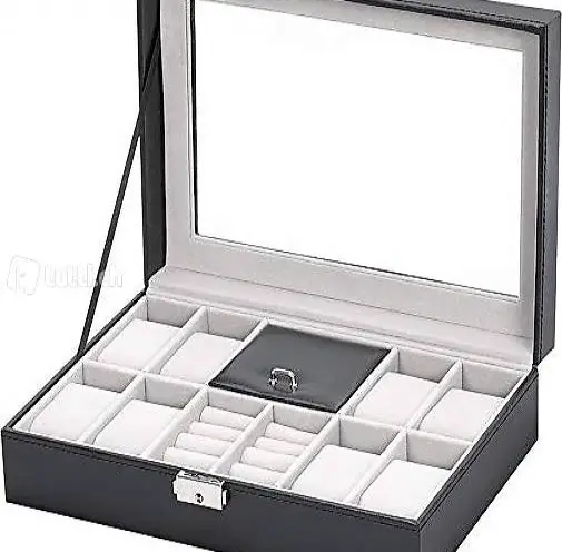  Leder-Uhrenbox für Uhren, Uhrenhalter, Elegante Uhrenbox