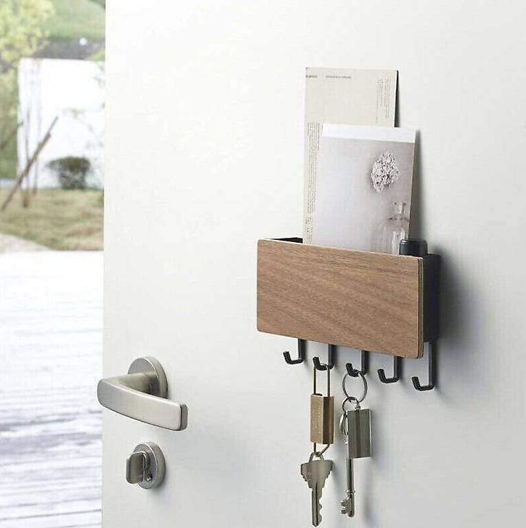 Portofrei Aus Holz Schlüsselbrett leiste board kasten 5haken