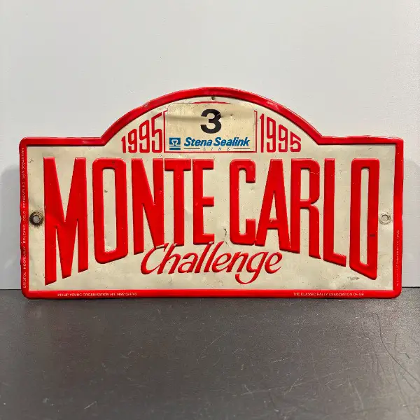 >rar: orig. rally alu blechschild monte carlo monaco oldtimer