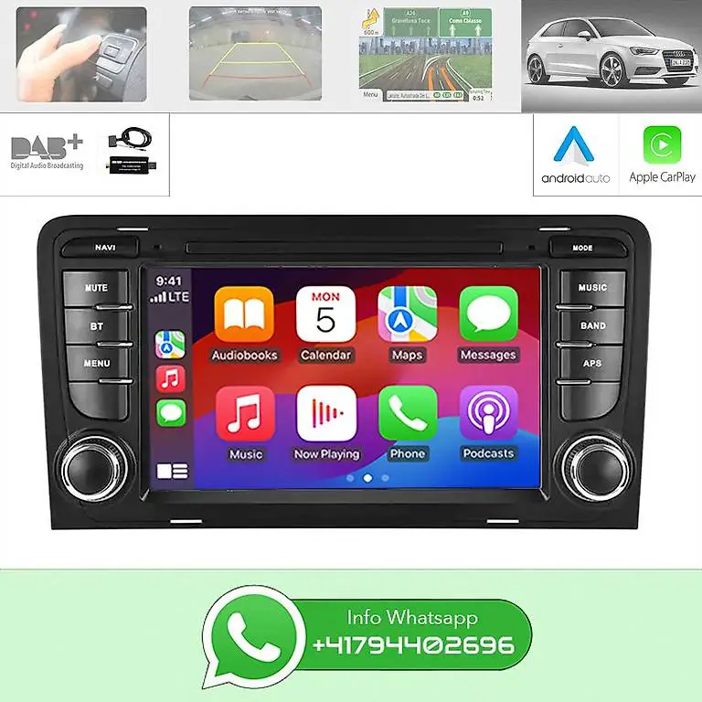 Autoradio Audi A3 S3 RS3 Carplay DAB+ Navi Bluetooth GPS