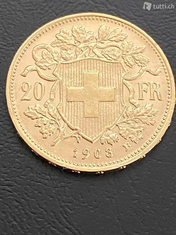 Goldvreneli RAR 20-er 1903 B Unzirkuliert