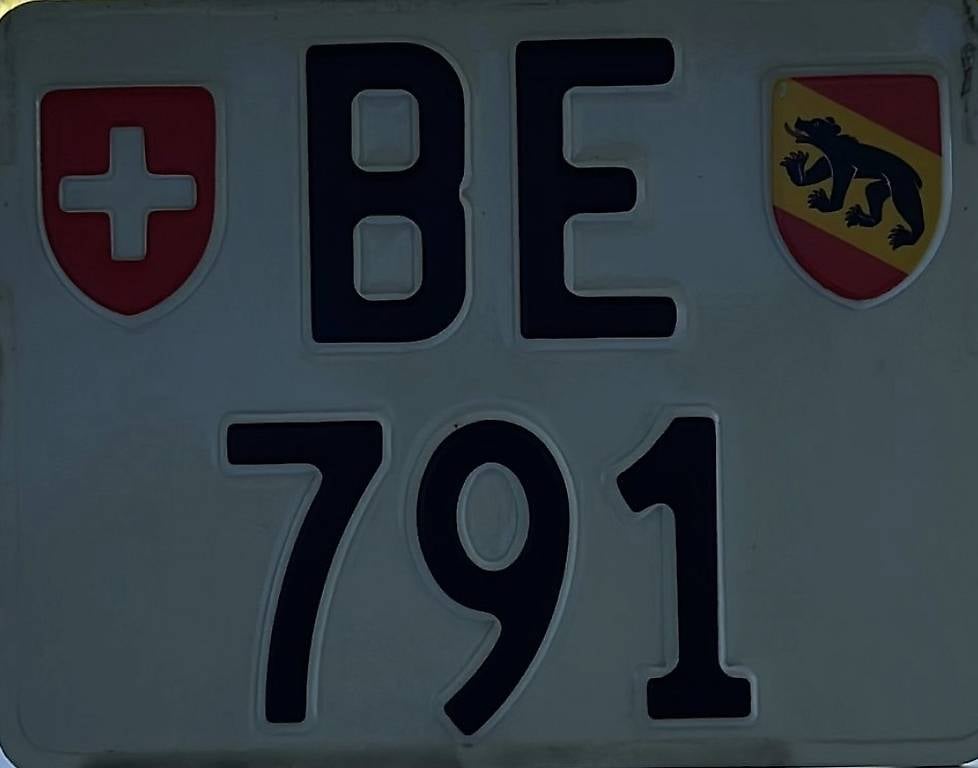 Kontrollschild Nummernschild BE 791 Motorrad