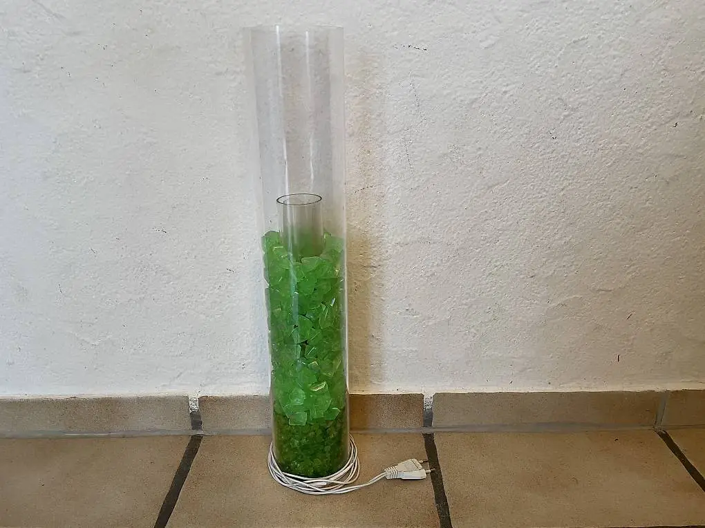 Leuchte Dekoleuchte Plexiglas Rohr Lampe Dekoration Lampe