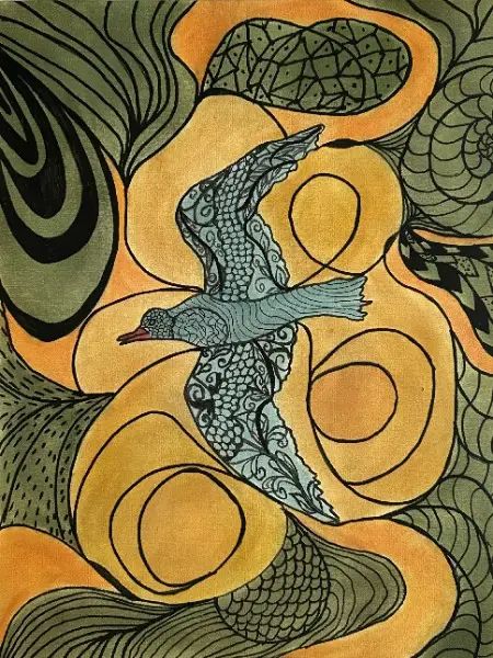 Selbst gemalt die Möve