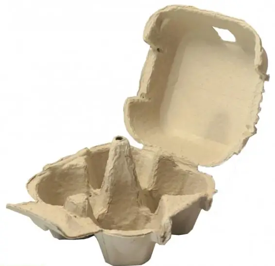 Hühner Eierschachteln 4er, Palette, Recyclingpapier