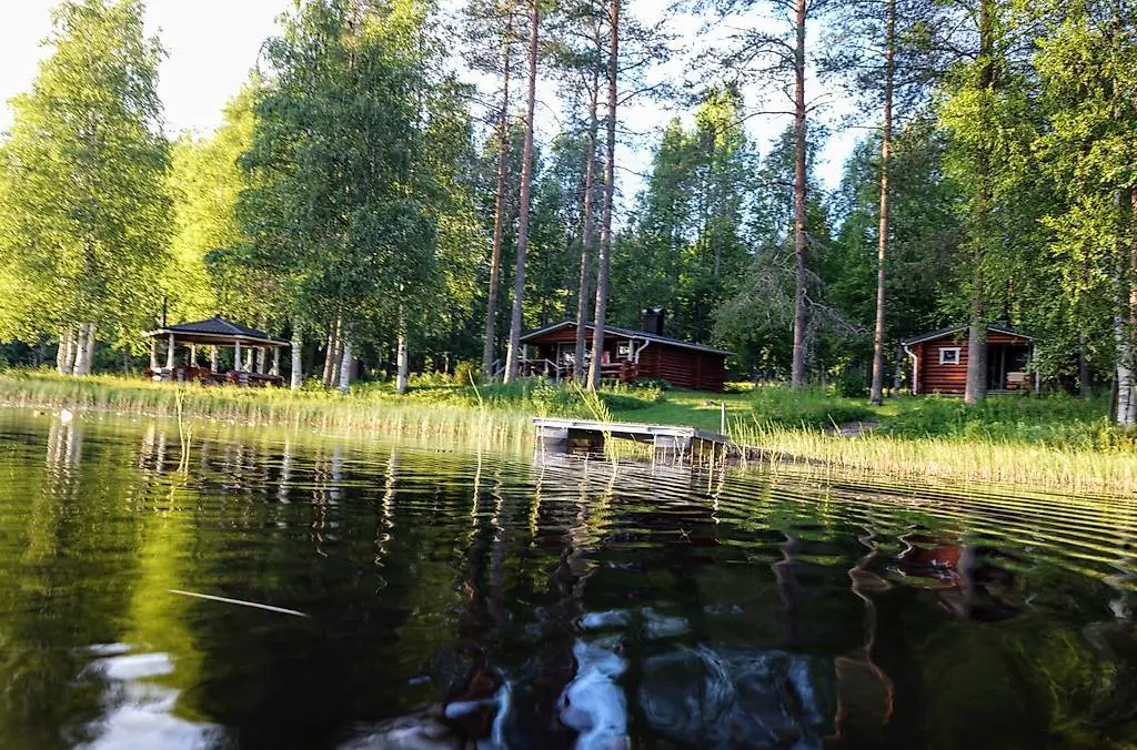 Blockhütte mit Sauna in Finnisch Lappland