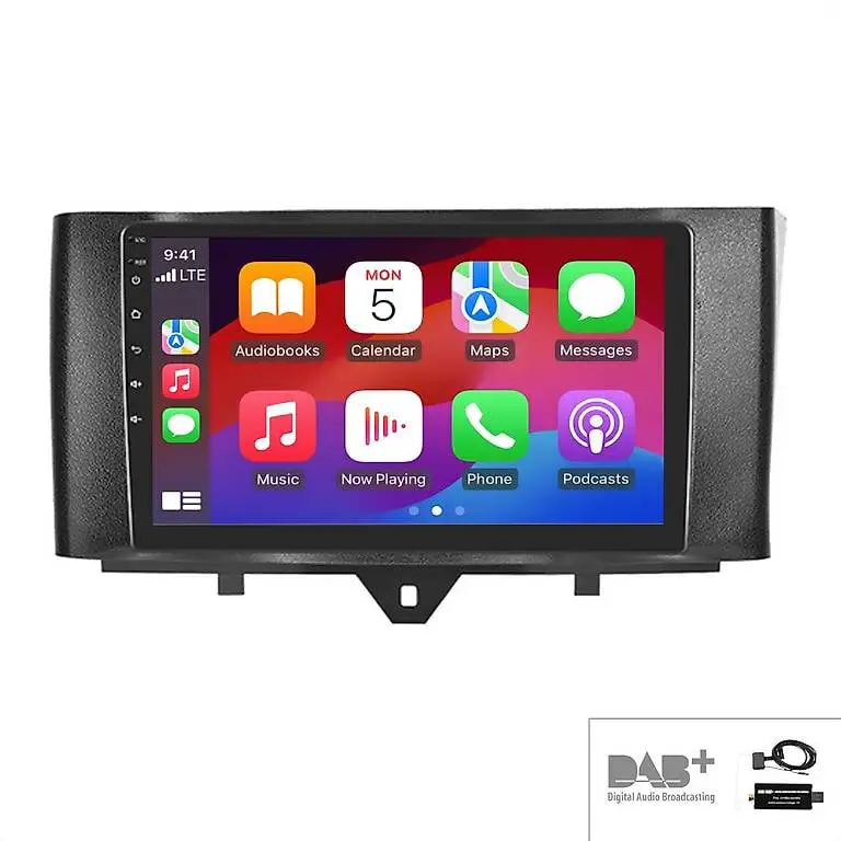 Autoradio Smart Fortwo 2005-2015 DAB+ Carplay Bluetooth Navi