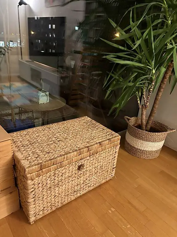 Kissenbox aus Rattangeflecht