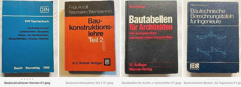 Fachbücher für Architekten und Ingenieure - Baukonstr. etc