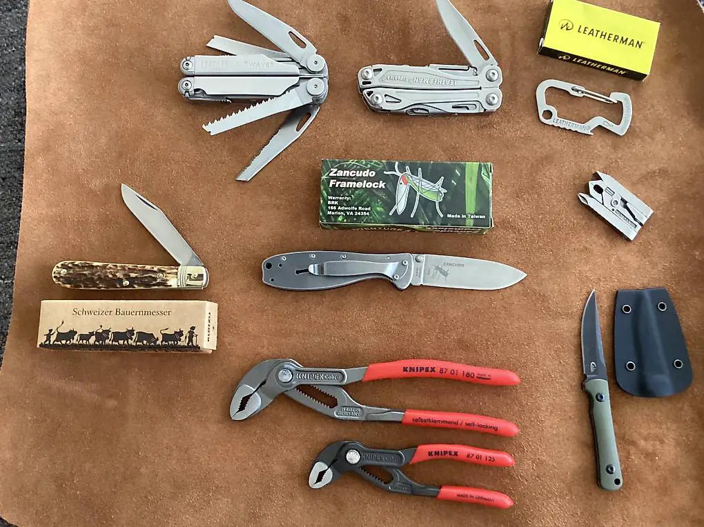 Leatherman Klötzli Esee Knipex Swisa Tool aus Sammlung