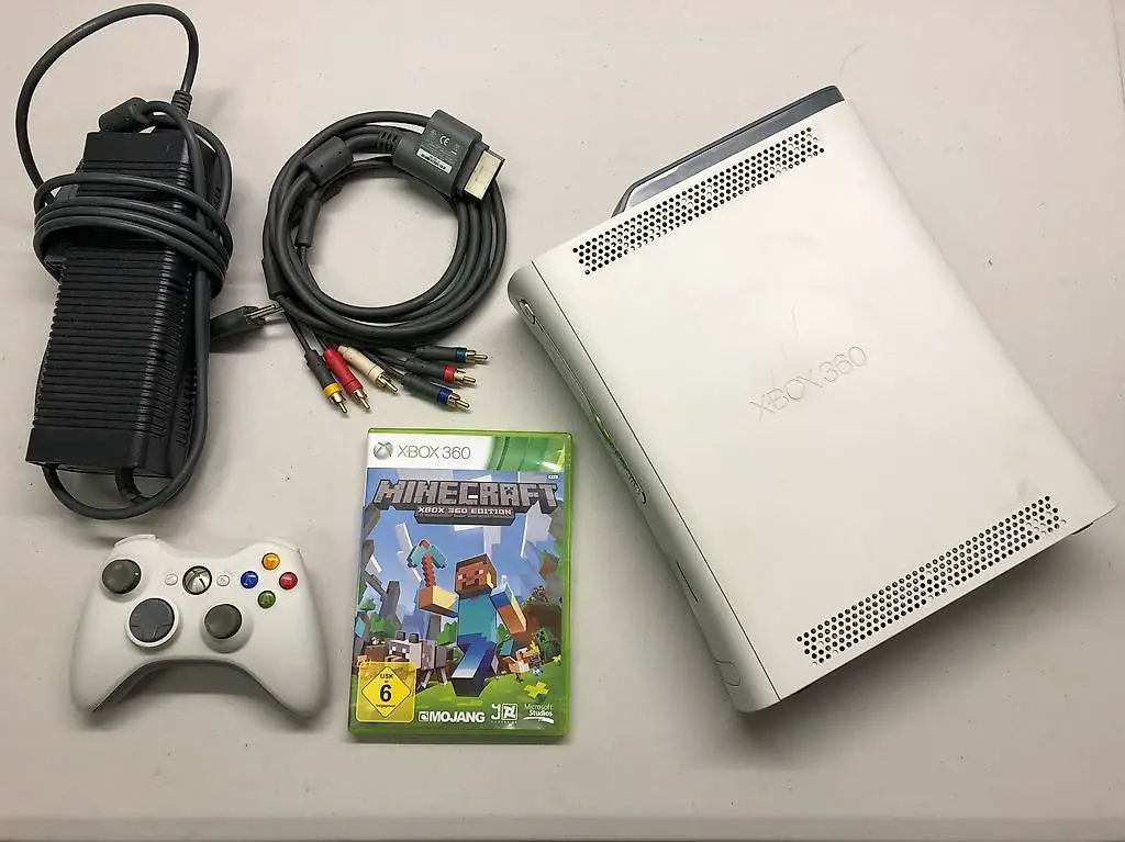 Xbox 360 60 GB HDD Konsole + Zubehör + Minecraft