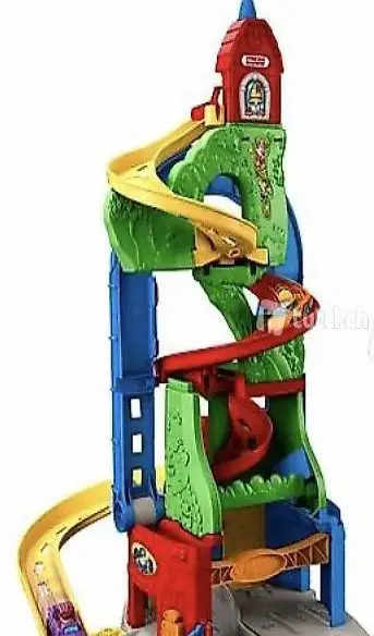 Fisher Price Spielzeug, Hochhaus, Rennbahn Parkhaus,Original