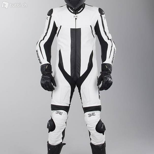 Rennkombi IXS Thruxton Weiss-Schwarz Gr. 50: NEU