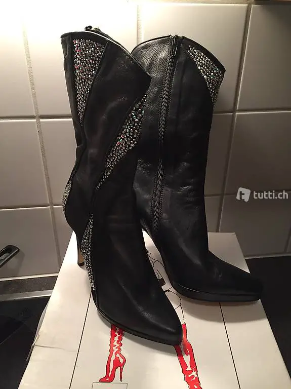 Biondi Stiefelette mit Swarovski Steine gr. 37