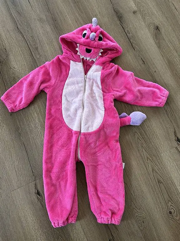 Fasnachtskostüm Dinosaurier pink