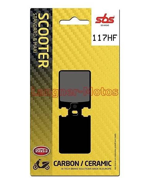Bremsbelag SBS 117CT Neuware Vespa PX 125 Disc SKR 125 - 150
