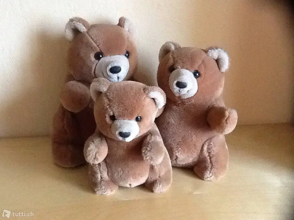Bärenfamilie (3 Bären) braun