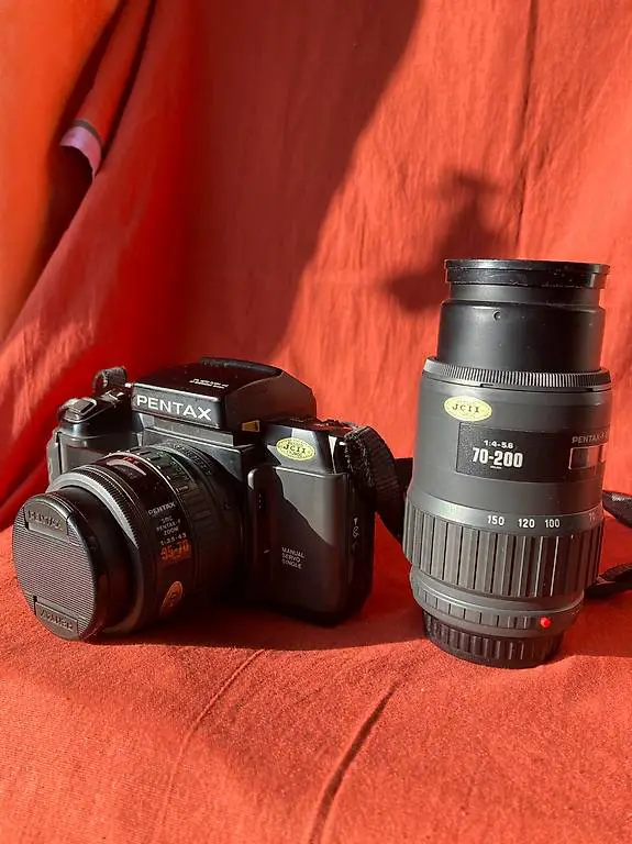 Pentax FXS 50 Analog Kamera mit 2 Objektiven
