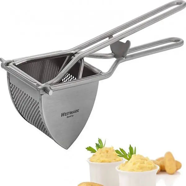  Kartoffelpresse, Mit Rund-Lochung, Rostfreier Edelstahl