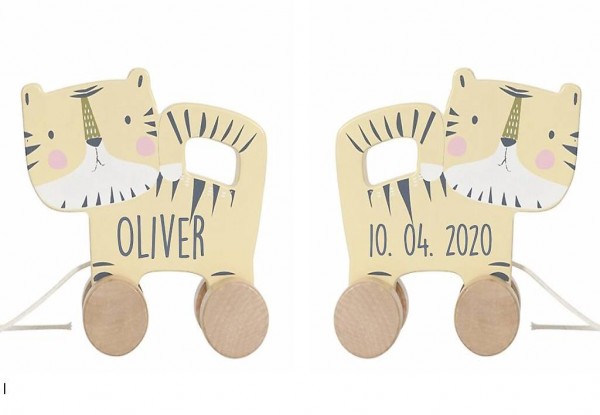 Geschenk zur Geburt / Geburtstag Holzspielzeug, Nachziehtier