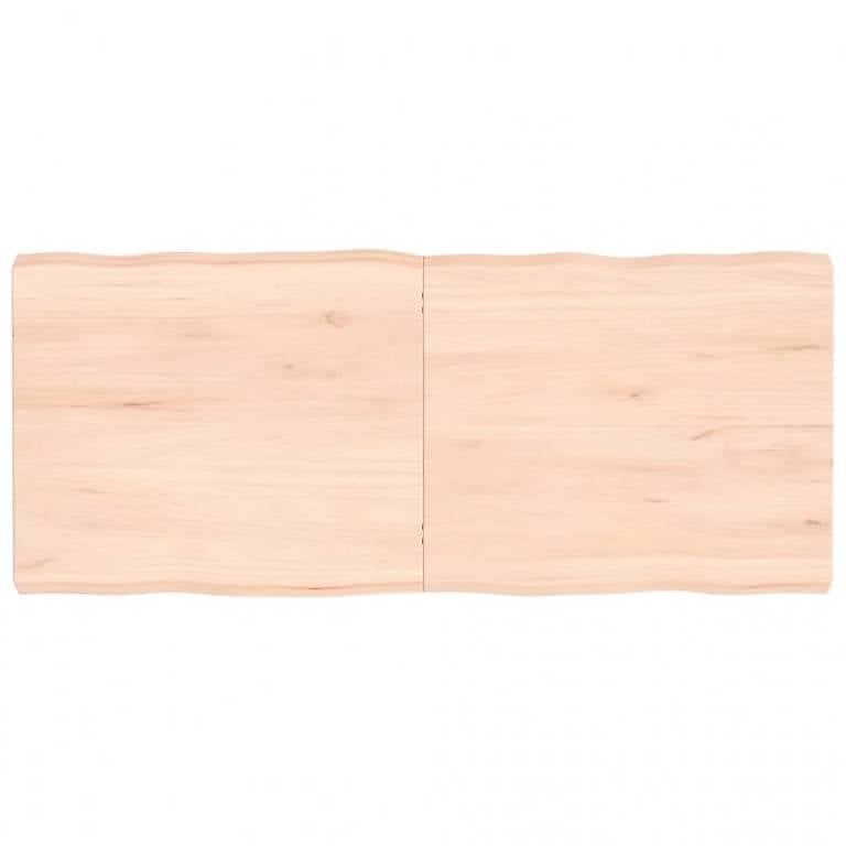 Tischplatte 140x60x (2-6) cm Massivholz Unbehandelt Baumkante