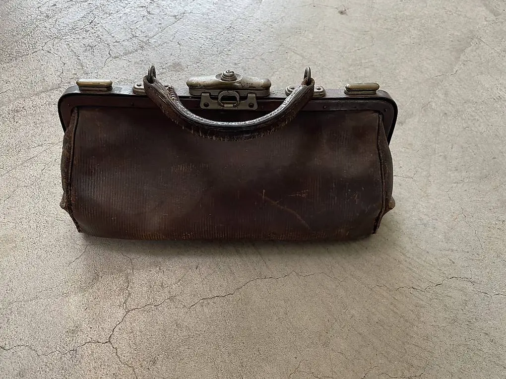 Vintage Doktortasche, Hebammenkoffer, Hebammentasche