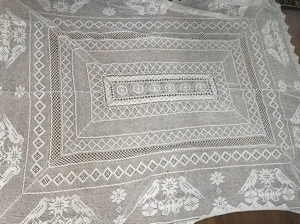 Tischtuch Handarbeit,130 x 190cm