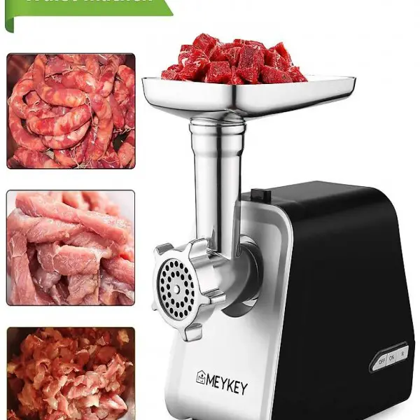  Elektrischer Fleischwolf, Wurstmacher mit 3 Mahlplatten