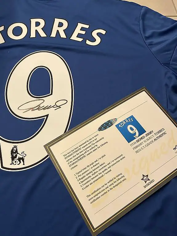 Torres Chelsea Trikot signiert mit Zertifikat