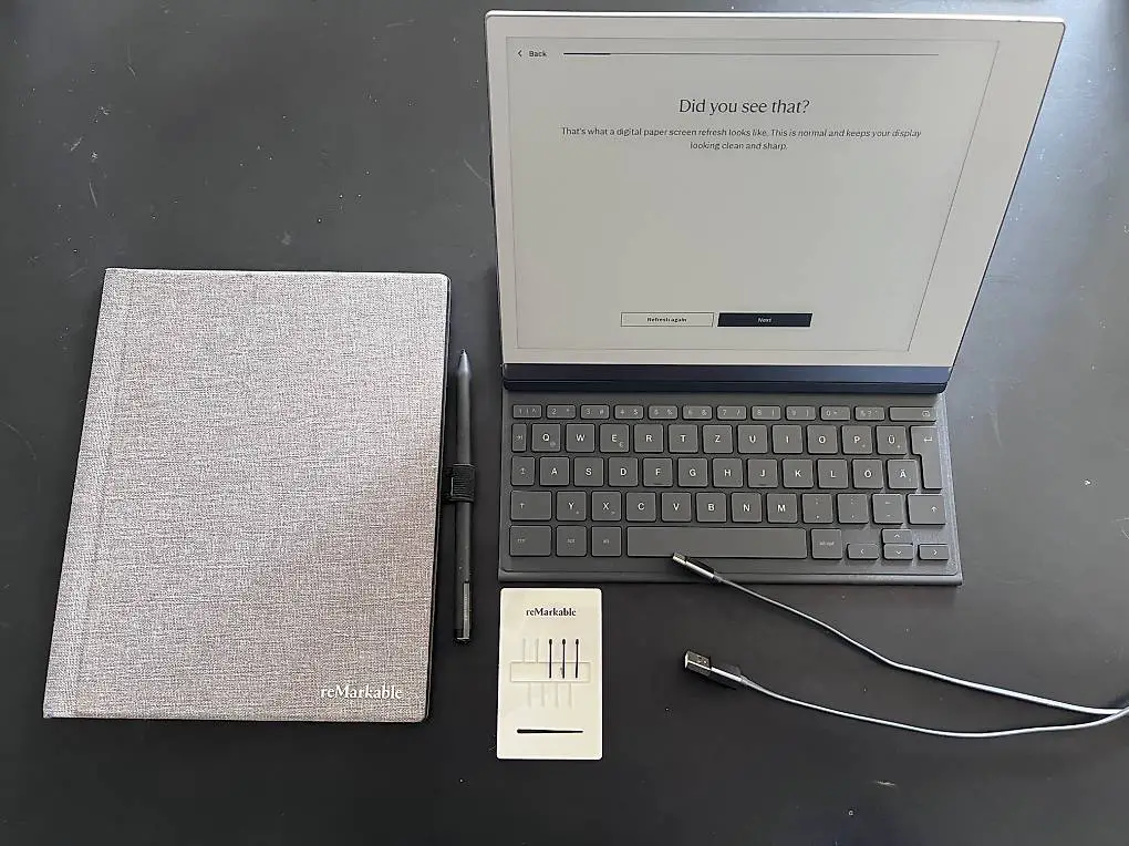 reMarkable 2 Komplett-Set: Tablet, Tastatur und Marker Plus