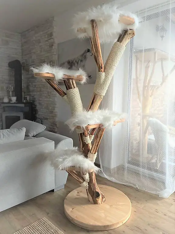 naturholz kratzbaum katzenbaum deluxe serie massiv carft neu