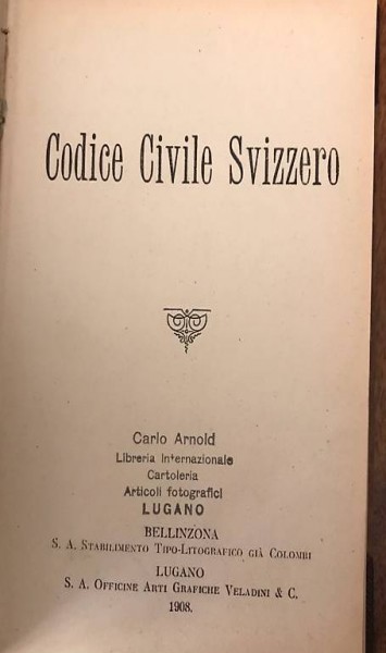 1908 codice civile svizzero