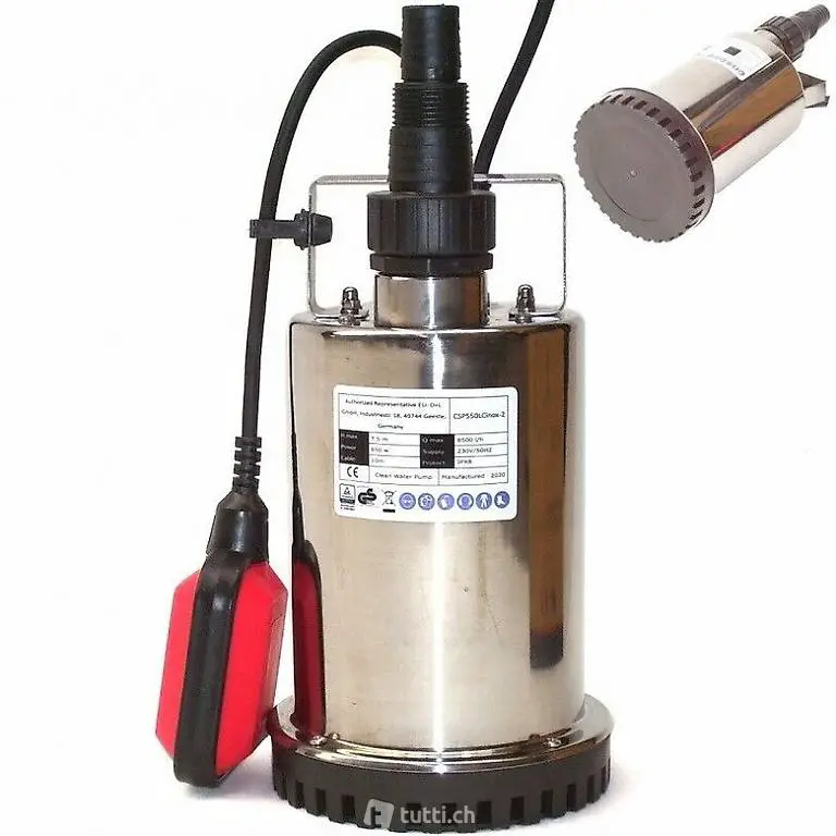  Klarwasserpumpe 550W inkl. CH-STECKER