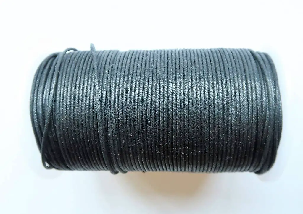 125 Meter Sparpackung Baumwollkordel gewachst schwarz