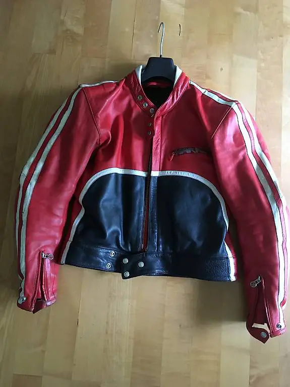 Harro Motorrad-Bikerjacke, Vintage 70/80er Jahre Gr. 54