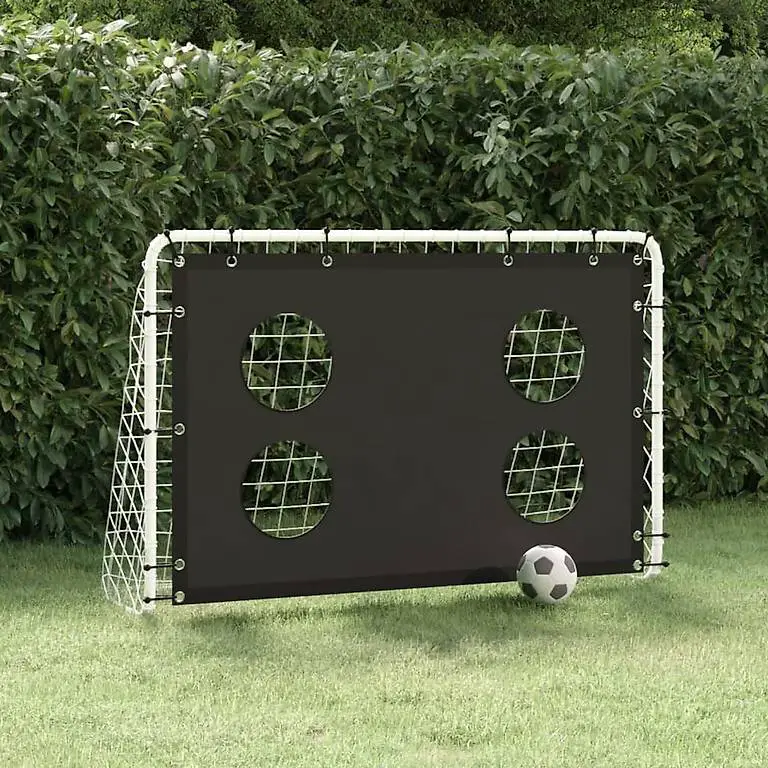 NeuFussballtor mit Torwand Stahl 184x61x122 cm