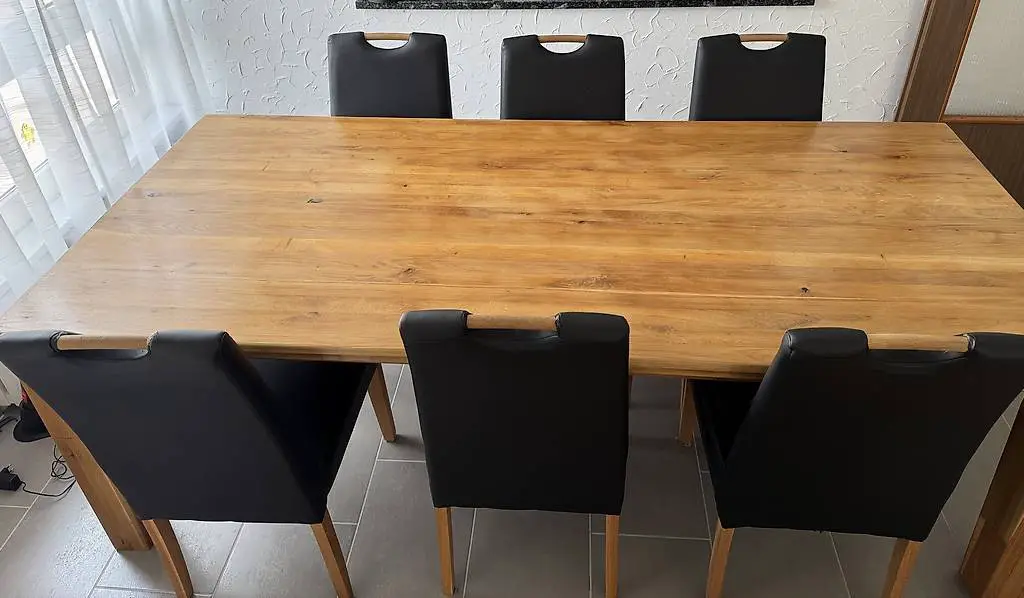 Tisch 220 x 100cm, Eiche massiv