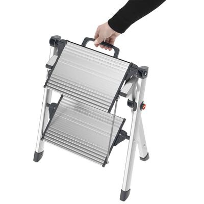  vidaXL Hailo Trittleiter mit 2 Mini Comfort 45 cm Aluminium 4310-100