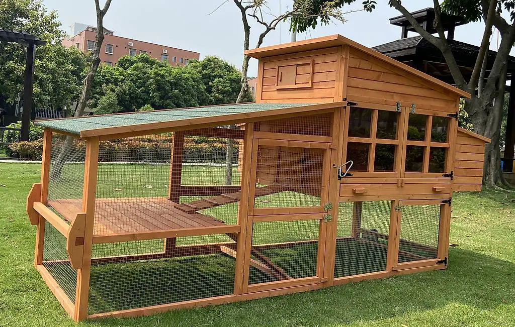 isolierter hasenstall hühnerstall 4-6 tiere top massiv+neu