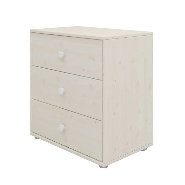 FLEXA Classic Kommode mit 3 Schubladen - weiss lasiert