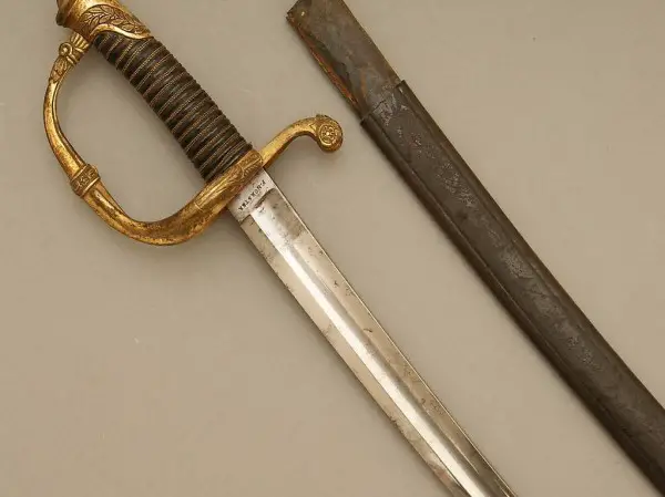  Antiker Säbel - 1842 52 - Unberittene Offiziere - F. Hörster