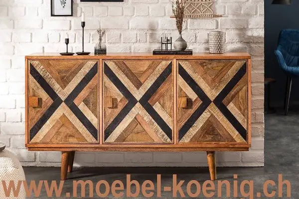  Elegantes Sideboard INDIGO - 160cm Mangoholz
