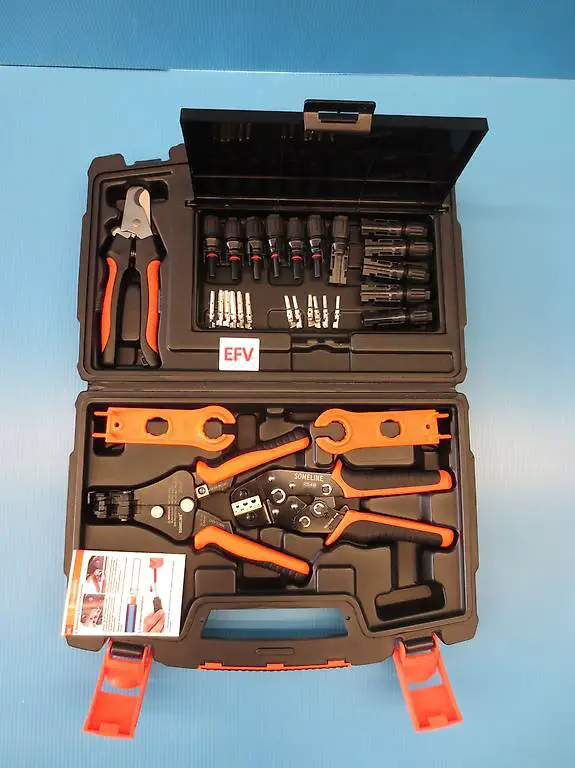 Solar SET Crimpzange Abisolierzange Kabelschere MC4 usw.