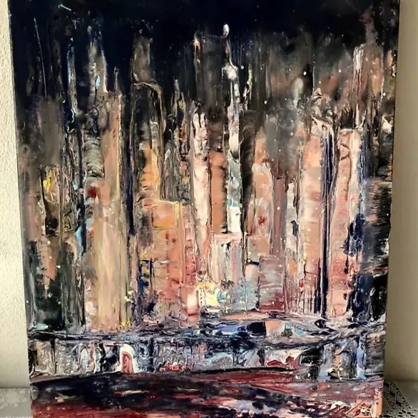 Acryl Bild auf Leinwand, Original