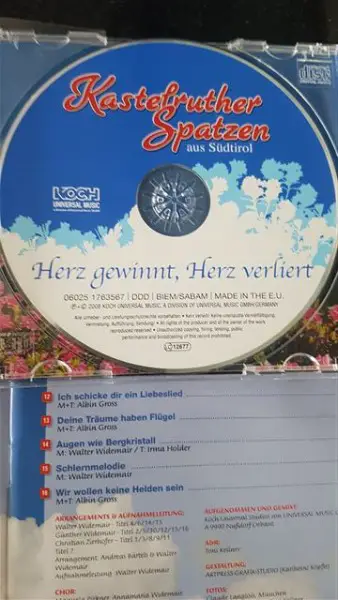 CD: Kastelruther Spatzen, Titel: Herz gewinnt, Herz verliert
