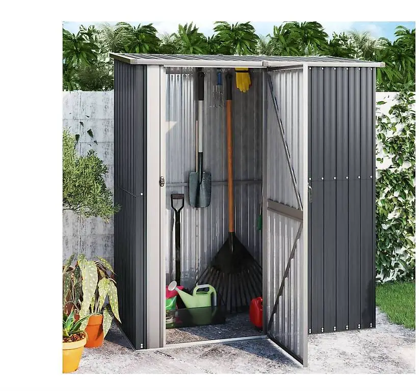 Geräteschuppen Anthrazit 180,5x97x209,5 cm Verzinkter Stahl
