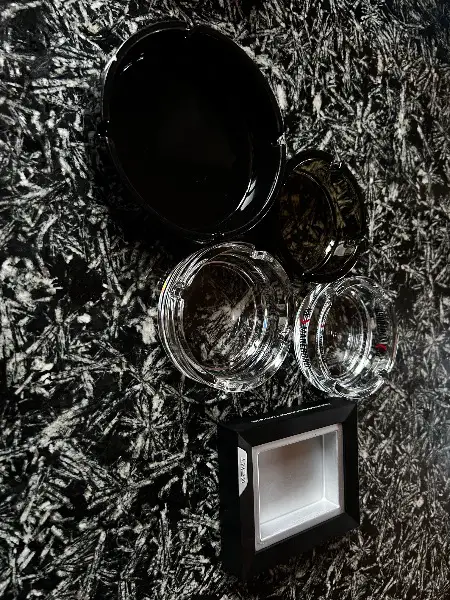 Vintage Glas Aschenbecher Set