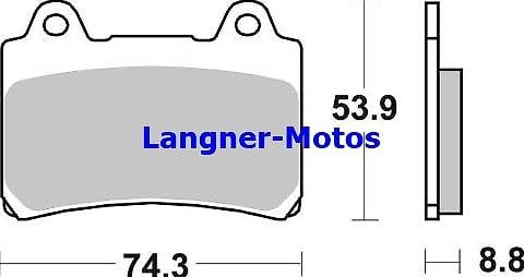 Bremsbelag SBS 613 HF Ceramic YAMAHA XVZ AT Royal Star `97-