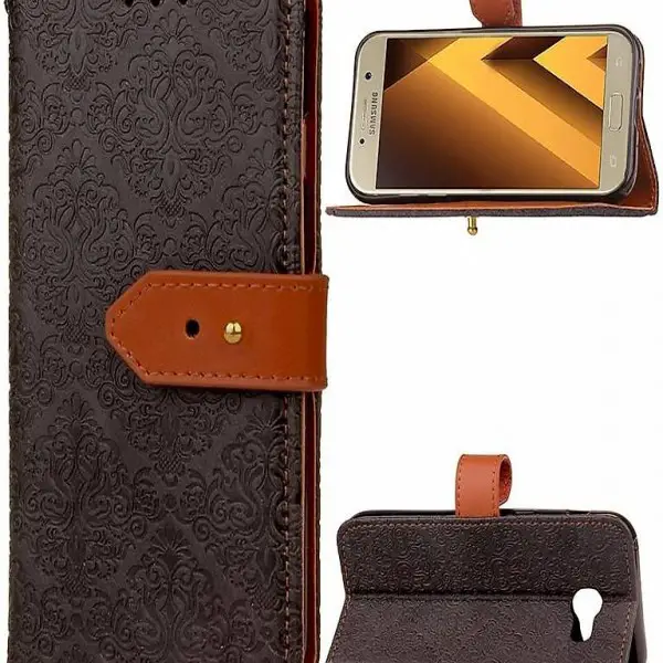  SAMSUNG A3 2017 Wallet Flip Leder Etui Case Schütz Hülle N.