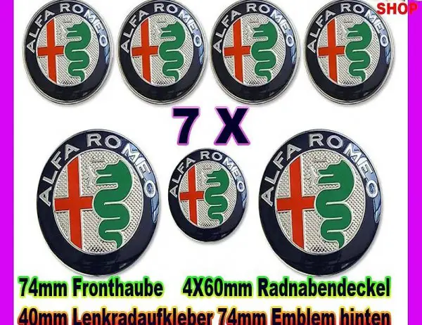 ALFA ROMEO Autoabzeichen-Set